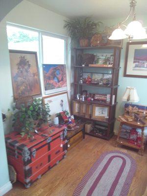 Here is a couple of old Trunks and I have some old American Indian items and plenty of Cowboy and Indian books.