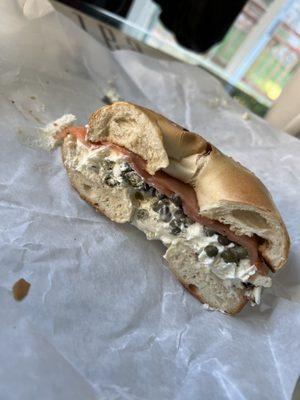 Lox, capers & cream cheese -- super generous 10/10