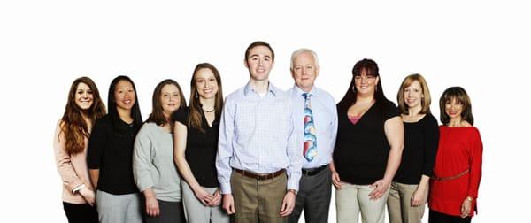 Staff picture, including our physical therapists, occupational therapist, massage therapist and support staff.