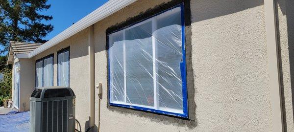 Newpane: new construction window installation in stucco