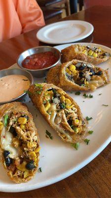 Southwestern chicken egg rolls