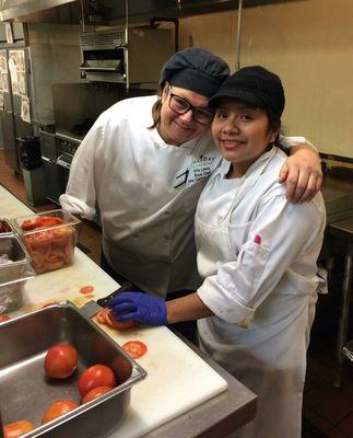 Sous Chef Kira & Viviana cooking up something fresh at Garbo's.