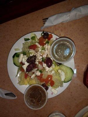 Greek salad came with gyro.