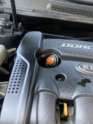 Failed to replace my oil cap !