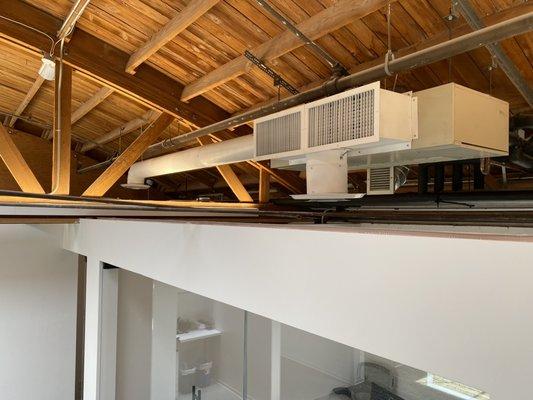 Exposed duct in a loft for downtown LA