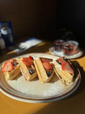 Berry Belgian waffles