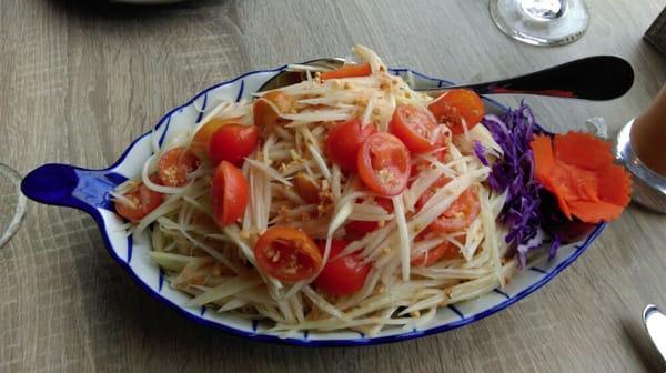 Papaya salad...not what I'm used to but still good