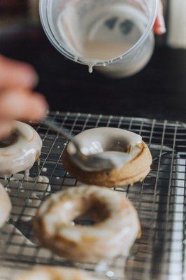 Apple spice donuts