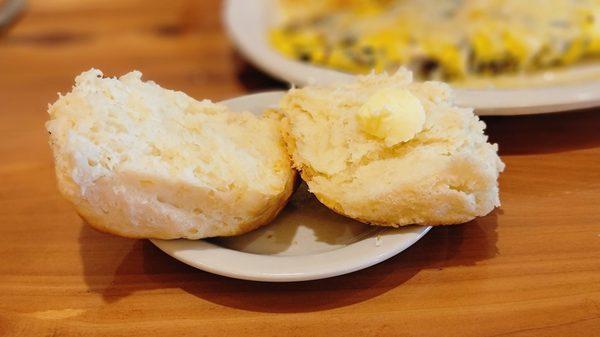 Big, fresh, homemade biscuit