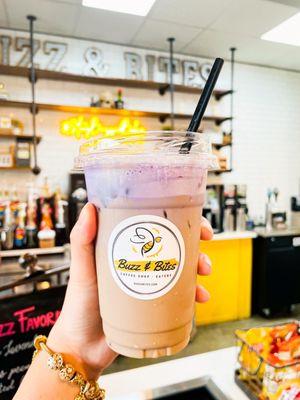 Ube cloud latte