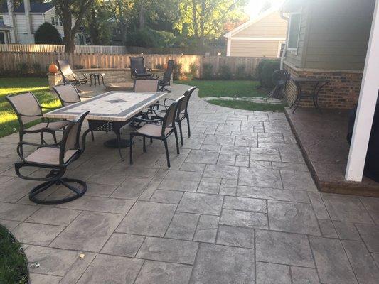 Decorative concrete patio from G-Cat.