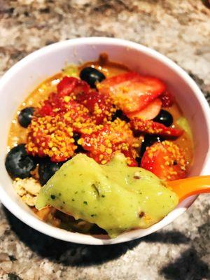 Medium Immunity Bowl with peanut butter