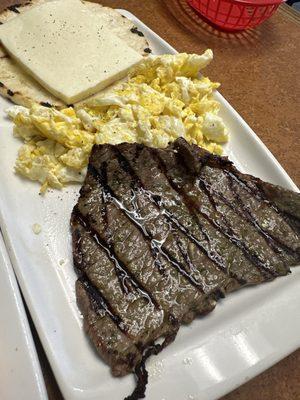 Steak and eggs