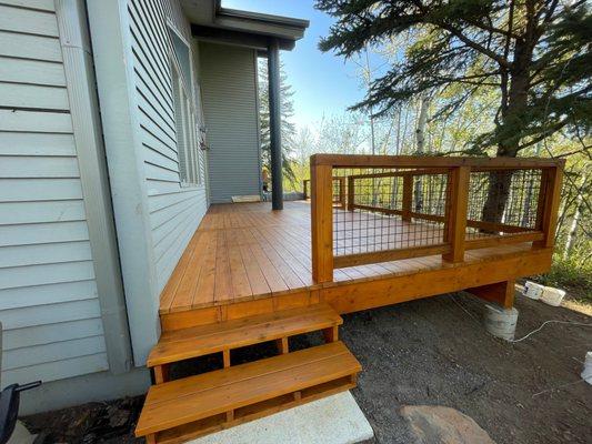 Refinishing decks with stain