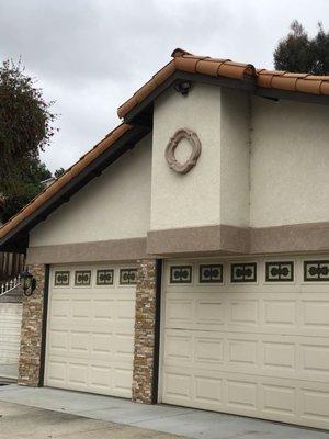 Whole house re-stucco and stone work