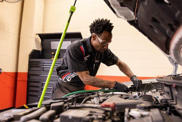 Adding coolant to vehicle