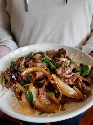 The Mongolian beef