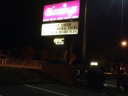 Street sign under "Blessings"