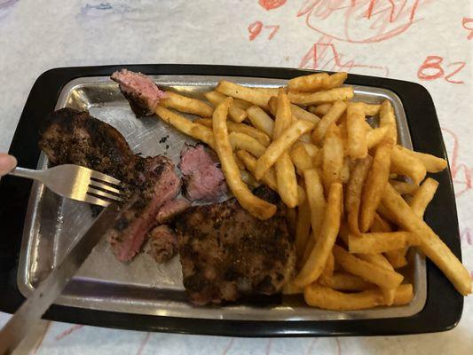 Chargrilled NY Strip & Fries