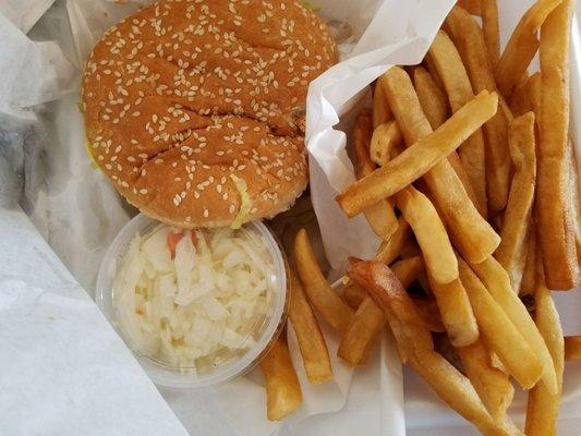 Burger & Fries  Pretty good & reasonably priced