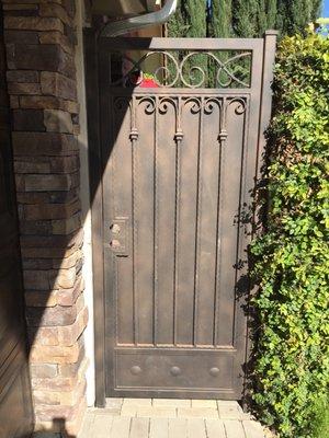 Gate installed by Izak, before custom painting by another vendor