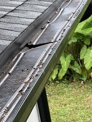 Poor Seams where Gutter guards meet - debris getting in gutter