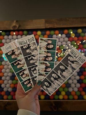 Photo Booth $6 for 2 strips one color one BW