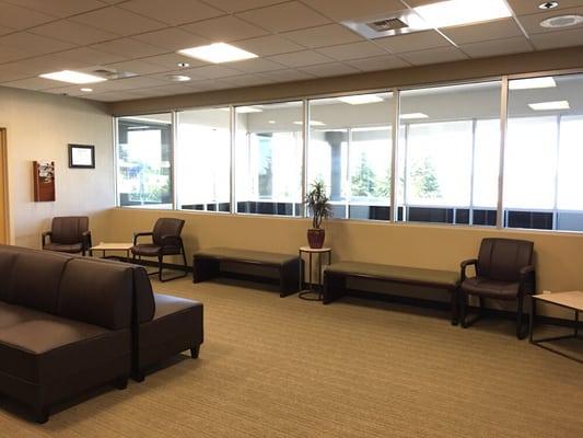 Our lobby with a nice view of Mt. Rainier on a clear day!