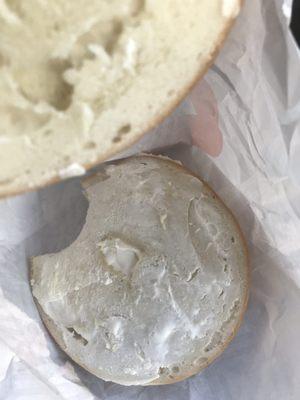 Plain bagel with cream cheese...fml