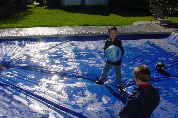 Not only did we build this pool, but we installed an Automatic Pool Cover for extra safety for children and pets!