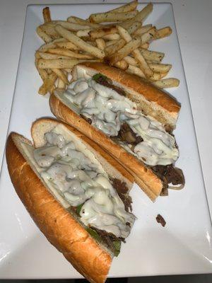 Philly Cheese Steak Sub Side French Fries