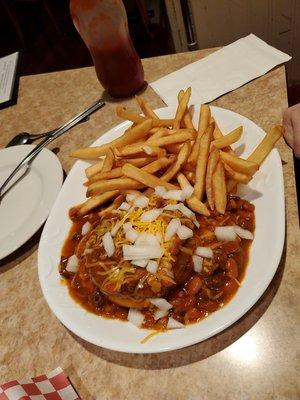 Chili cheese burger