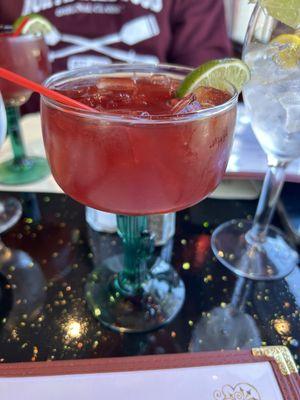 Strawberry margarita ( to red and syrupy! Not my favorite