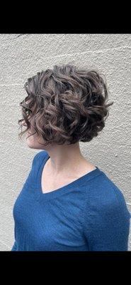 Curly Bob Haircut by Douglas