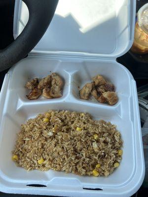 Chicken hibachi if you like tiny portions come here