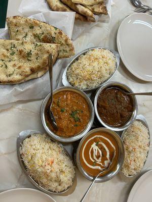 Chicken Tikka Masala Butter Chicken Garlic Naan Goat Vindaloo Paneer Kulcha