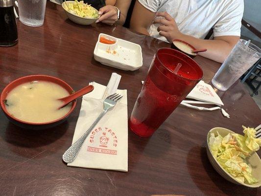 Miso Soup and salad