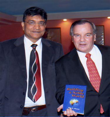 Author Jhawar with Richard Michael Daley (b. 1942- ) served as Chicago's mayor from 1989 to 2011, the longest anyone has held that office.