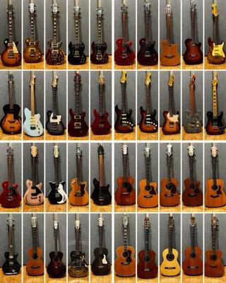 The guitars of Hear No Evil Studio