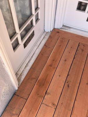 New deck and wheelchair ramp