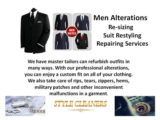 Men Alterations - Style Cleaners