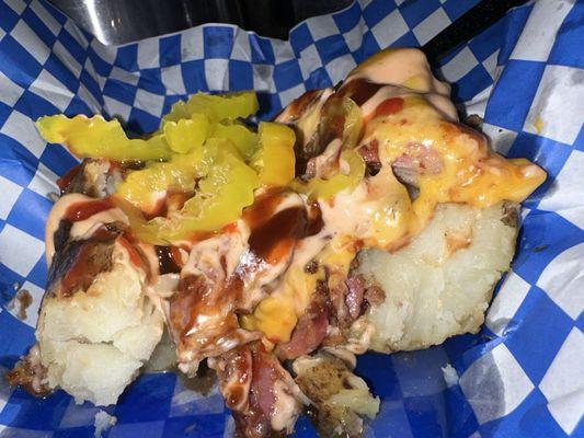 Loaded pull pork baked potato!