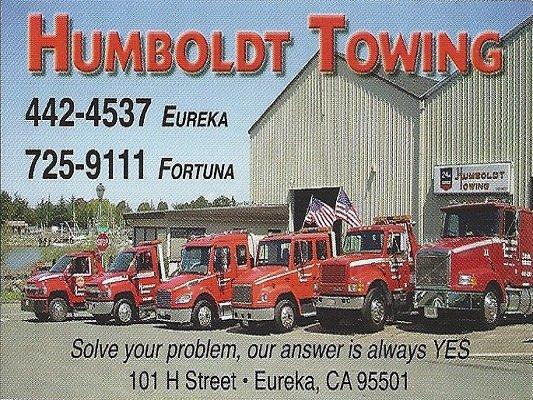 Humboldt Towing is your #1 source for Towing in and around Fortuna, CA.