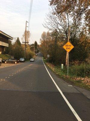 At the end of this dead end is the transfer station.