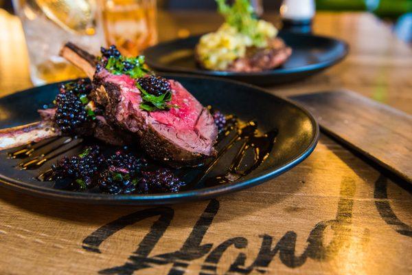 Grass-fed Venison Chop w/ Blackberry Salad