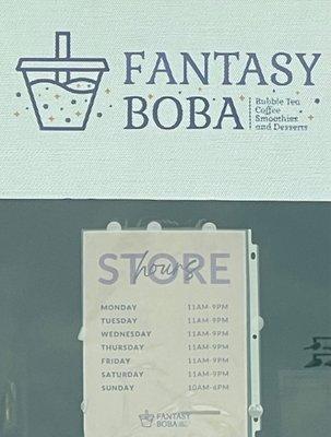 Store hours...