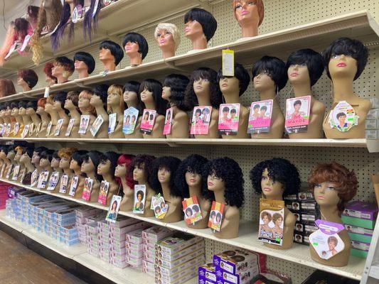 Just one section of Wigs to choose from