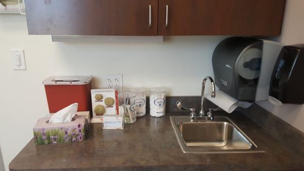 Interior of patient rooms. Nice setup and clean.