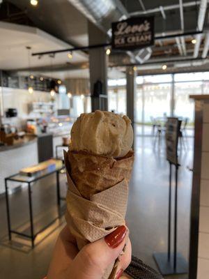 Pumpkin vegan gelato GF cone