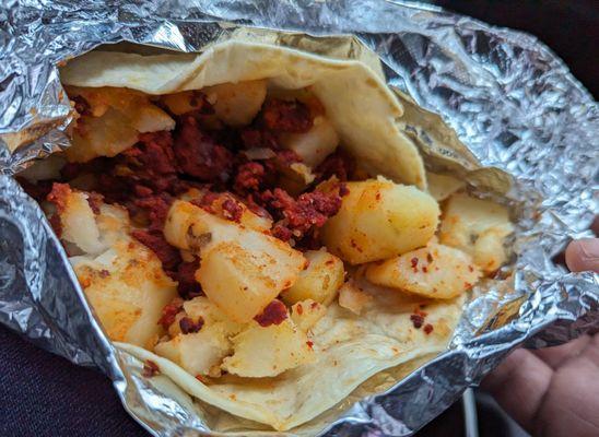 Papas con chorizo